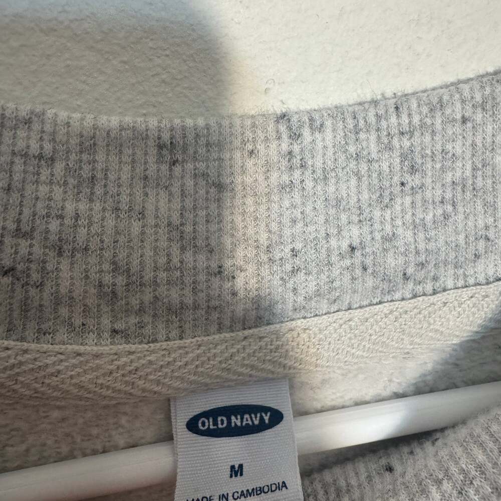Rae Dunn Heather Gray Embroidered 'Happy' Crewneck Sweatshirt - Picture 3 of 4